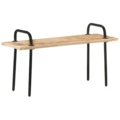 Banc 110 Cm Bois De Manguier Brut