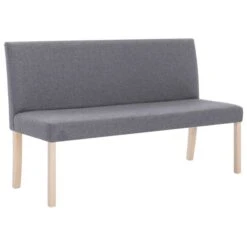 Banc 139,5 Cm Gris Clair Polyester Riza
