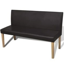 Banc 139,5 Cm Marron Foncé Similicuir