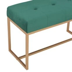Banc 80 Cm Vert Velours -Chaise Soldes Magasin banc 80 cm vert velours 3666722849739 616046