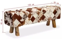 Banc Assise Peau De Vache Et Pieds Bois Clair Pua 120 Cm -Chaise Soldes Magasin banc assise peau de vache et pieds bois clair pua 120 cm 3666722582926 252978