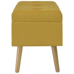 Banc Avec Compartiment De Rangement 80cm Jaune Moutarde Velours -Chaise Soldes Magasin banc avec compartiment de rangement 80cm jaune moutarde velours 3666722251235 1089943