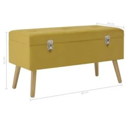 Banc Avec Compartiment De Rangement 80cm Jaune Moutarde Velours -Chaise Soldes Magasin banc avec compartiment de rangement 80cm jaune moutarde velours 3666722251235 1089946
