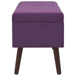 Banc Avec Compartiment De Rangement Violet 80 Cm Velours -Chaise Soldes Magasin banc avec compartiment de rangement violet 80 cm velours 8720286351789 883537