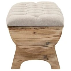 Banc Avec Rangement En Forme De Tonneau Bois De Sapin Et Tissu Crème Vinto 10 Banc Avec Rangement En Forme De Tonneau Bois De Sapin Et Tissu Crème Vinto -Chaise Soldes Magasin banc avec rangement en forme de tonneau bois de sapin et tissu creme vinto 3666722586177 379641