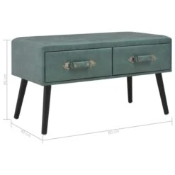 Banc Avec Tiroirs 80 Cm Vert De Mer Similicuir -Chaise Soldes Magasin banc avec tiroirs 80 cm vert de mer similicuir 3666722450942 777021