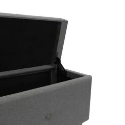 Banc Coffre - Bout De Lit Velours Gris Clair Classique - L 160 Cm -Chaise Soldes Magasin banc coffre bout de lit velours gris clair classique l 160 cm 3612400228969 533569