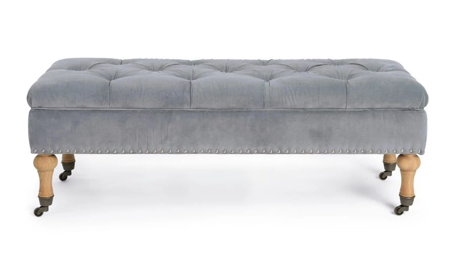 Banc Coffre En Bois De Pin Gris Avec Roues Arlo L 110 Cm 6 Banc Coffre En Bois De Pin Gris Avec Roues Arlo L 110 Cm – Image 6