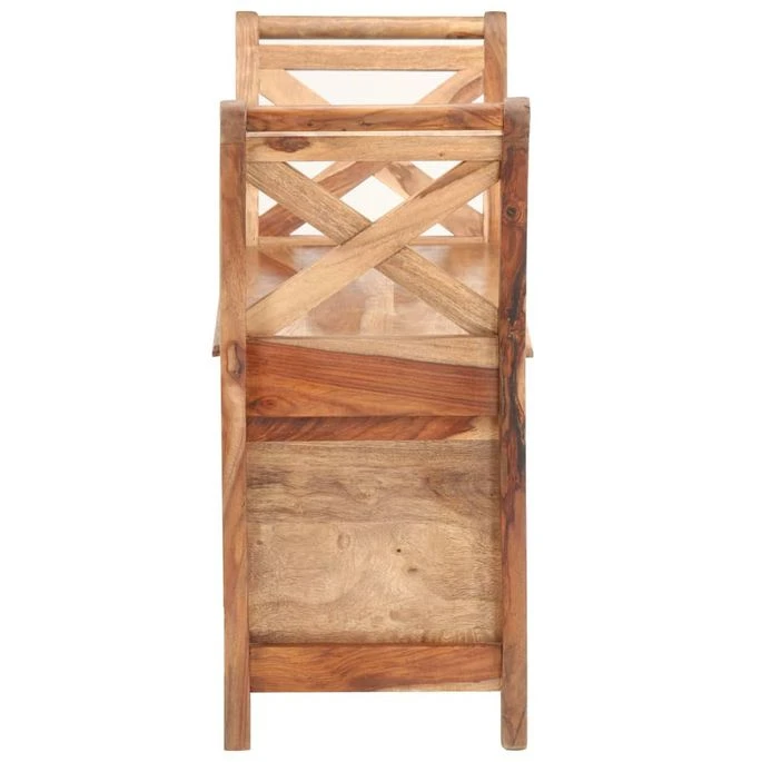 Banc D'entrée 103x33x72 Cm Bois Solide 3 Banc D'entrée 103x33x72 Cm Bois Solide – Image 3
