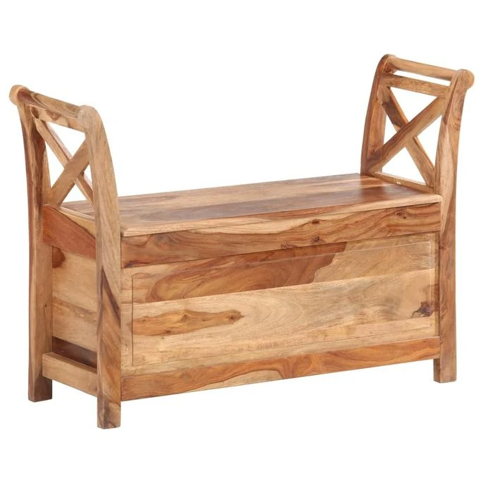 Banc D'entrée 103x33x72 Cm Bois Solide 9 Banc D'entrée 103x33x72 Cm Bois Solide – Image 9