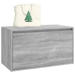 Banc D'entrée 80x40x45 Cm Sonoma Gris Bois D'ingénierie -Chaise Soldes Magasin banc d entree 80x40x45 cm sonoma gris bois d ingenierie 3666722902540 1481209