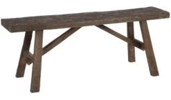 Banc En Bois Massif Marron Romine L 120 Cm
