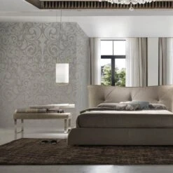 Banquette Capitonnée Tissu Et Pieds Acier Inoxydable Dezina -Chaise Soldes Magasin banquette capitonnee tissu et pieds acier inoxydable dezina 58075