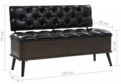Banquette Coffre Capitonnée Similicuir Noir Et Pieds Métal Noir Palawa 120 Cm 9 Banquette Coffre Capitonnée Similicuir Noir Et Pieds Métal Noir Palawa 120 Cm -Chaise Soldes Magasin banquette coffre capitonnee similicuir noir et pieds metal noir palawa 120 cm 3666722582513 254066