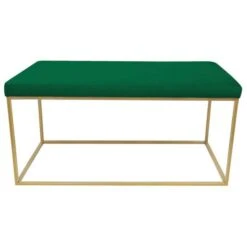 Banquette Et Poufs Velours Vert Et Métal Doré Ismael 8 Banquette Et Poufs Velours Vert Et Métal Doré Ismael -Chaise Soldes Magasin banquette et poufs velours vert et metal dore 3327480051214 396473