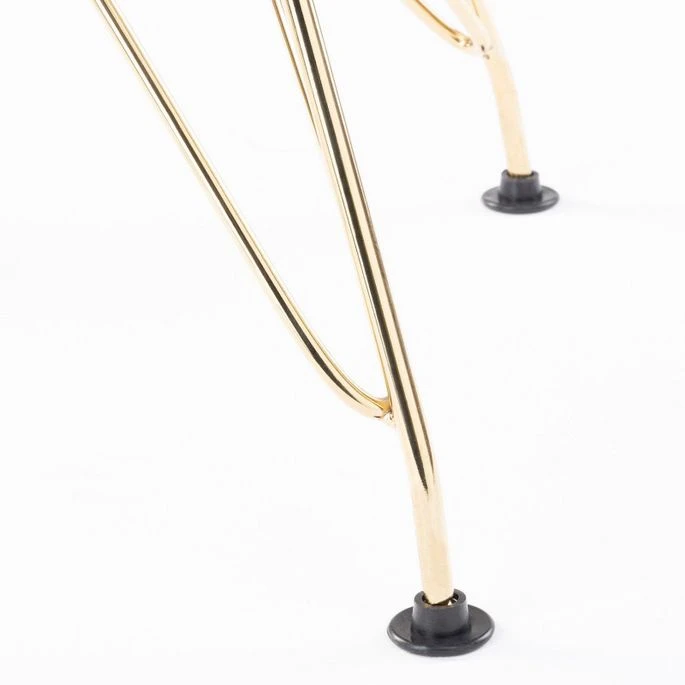 Chaise Avec Accoudoirs Polypropylène Beige Foncé Mate Et Pieds Acier Doré Croizy 4 Chaise Avec Accoudoirs Polypropylène Beige Foncé Mate Et Pieds Acier Doré Croizy – Image 4