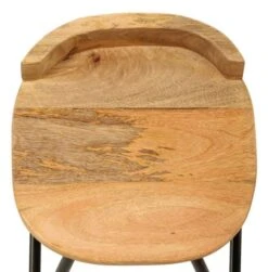 Chaise De Bar Manguier Massif Clair Et Pieds Métal Noir Ive - Lot De 2 -Chaise Soldes Magasin chaise de bar manguier massif clair et pieds metal noir ive lot de 2 3666722575621 330990