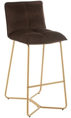 Chaise De Bar Métal Marron Pierre