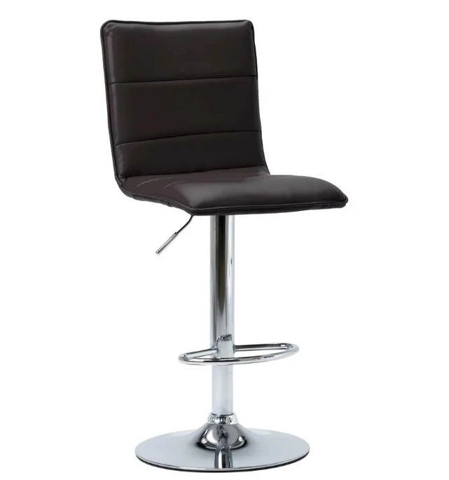 Chaise De Bar Simili Cuir Marron Et Métal Chromé Rand 1 Chaise De Bar Simili Cuir Marron Et Métal Chromé Rand