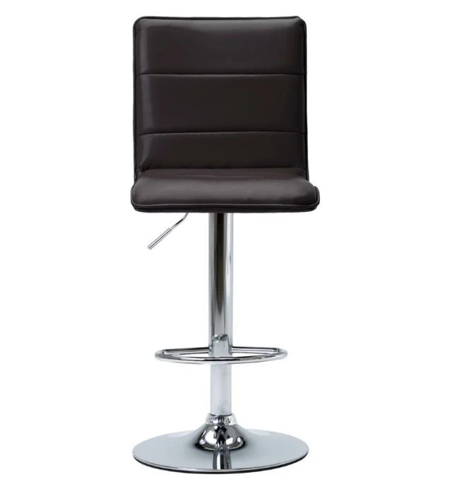 Chaise De Bar Simili Cuir Marron Et Métal Chromé Rand 3 Chaise De Bar Simili Cuir Marron Et Métal Chromé Rand – Image 3