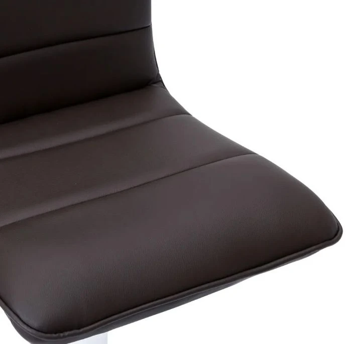 Chaise De Bar Simili Cuir Marron Et Métal Chromé Rand 6 Chaise De Bar Simili Cuir Marron Et Métal Chromé Rand – Image 6