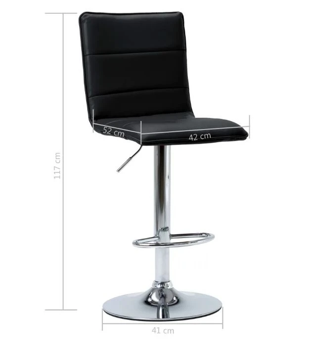 Chaise De Bar Simili Cuir Marron Et Métal Chromé Rand 8 Chaise De Bar Simili Cuir Marron Et Métal Chromé Rand – Image 8