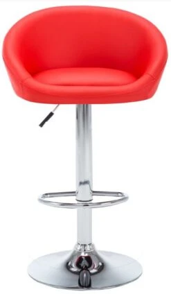 Chaise De Bar Simili Cuir Rouge Et Pieds Métal Chromé Fee - Lot De 2 -Chaise Soldes Magasin chaise de bar simili cuir rouge et pieds metal chrome fee lot de 2 8718475618065 330224
