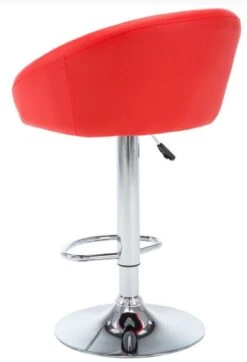 Chaise De Bar Simili Cuir Rouge Et Pieds Métal Chromé Fee - Lot De 2 -Chaise Soldes Magasin chaise de bar simili cuir rouge et pieds metal chrome fee lot de 2 8718475618065 330225