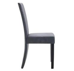 Chaise De Salle à Manger Simili Cuir Daim Gris Et Bois Noir Conor - Lot De 2 -Chaise Soldes Magasin chaise de salle a manger simili cuir daim gris et bois noir conor lot de 2 8719883573908 364458
