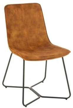Chaise Métal Couleur Cognac Catia L 64 Cm