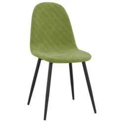 Chaise Pieds Métal Noir Et Assise Velours Vert Clair Skyla - Lot De 2 -Chaise Soldes Magasin chaise pieds metal noir et assise velours vert clair skyla lot de 2 3666722297578 1016038