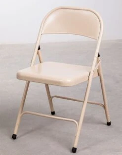 Chaise Pliante Beige Brillant Klea - Lot De 2