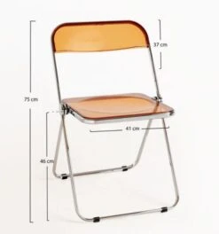 Chaise Pliante Orange Marta - Lot De 2 -Chaise Soldes Magasin chaise pliante orange marta lot de 2 3666722856744 1450011