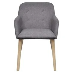 Chaise Soldes Magasin -Chaise Soldes Magasin chaise tissu gris clair et pieds chene massif lot de 2 3666722549516 404996