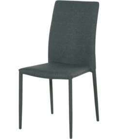 Chaise Tissu Gris Et Pieds Métal Lagio - Lot De 4