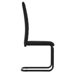 Chaise Tissu Noir Et Pieds Métal Noir Hilla - Lot De 2 -Chaise Soldes Magasin chaise tissu noir et pieds metal noir lot de 2 8719883600161 406731