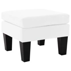 Repose-pied Blanc Similicuir