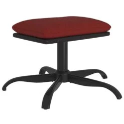 Repose-pied Bordeaux 60x60x39 Cm Tissu Et Similicuir