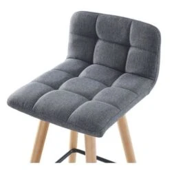STINA Lot De Bar 2 Tabourets De Bar En Bois Hetre Massif - Revetement Tissu Gris Anthracite - Scandinave - L 42 X P 49 Cm -Chaise Soldes Magasin stina lot de bar 2 tabourets de bar en bois hetre massif revetement tissu gris anthracite scandinave l 42 x p 49 cm 3584175774852 448291