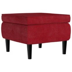 Chaise Soldes Magasin -Chaise Soldes Magasin tabouret avec pieds en bois rouge bordeaux velours 8720286427972 1517962