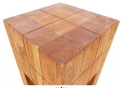 Tabouret Bas Carré Bois Massif Recyclé Clair Aquadi -Chaise Soldes Magasin tabouret bas carre bois massif recycle clair aquadi 3666722583749 251971