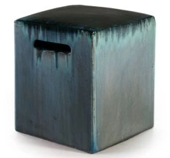 Tabouret Bas Carré Grès Vert