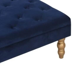 Tabouret Bleu Marine 60x60x36 Cm Velours Karo -Chaise Soldes Magasin tabouret bleu marine 60x60x36 cm velours karo 3666722253802 1086359