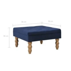 Tabouret Bleu Marine 60x60x36 Cm Velours Karo -Chaise Soldes Magasin tabouret bleu marine 60x60x36 cm velours karo 3666722253802 1086361