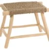 Tabouret Bois Teck Naturel Timoty Assise 45 Cm