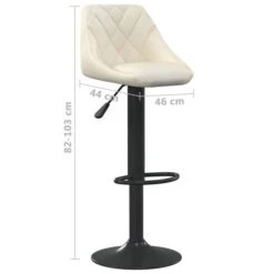 Tabouret De Bar Crème Velours 10 -Chaise Soldes Magasin tabouret de bar creme velours 3666722630412 1032715