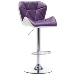 Tabouret De Bar Violet Similicuir
