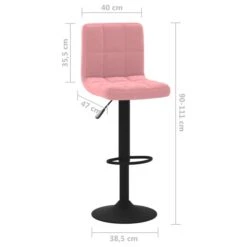 Tabourets De Bar 2 Pcs Rose Velours 3 -Chaise Soldes Magasin tabourets de bar 2 pcs rose velours 8720286526903 978005