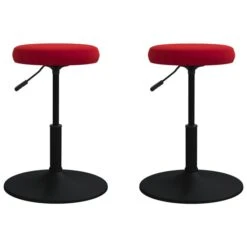 Tabourets De Bar 2 Pcs Rouge Bordeaux Velours 2